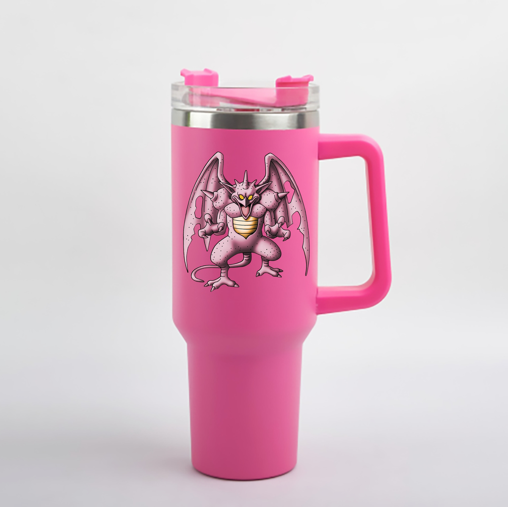 （画像用） ドラゴンクエスト Doragon Kuesuto Dragon Quest 1200mL車用タンブラー - クリスタルステッカー（プラスチックストロー付き）